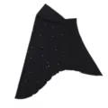 Foulard hijab turban noir en strass pour femmes, design asymétrique tissu doux et confortable. - Noir