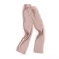 Solid color modal cotton arm sleeves for women, flat lay view, UV protection sun sleeves. - Milk Tea