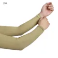 Solid color modal cotton arm sleeves for outdoor driving and daily sports usage - One Size / Matcha Mousse