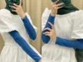 Blue sun protection ice sleeves, breathable modal cotton arm sleeves for outdoor driving and sports. - One Size / Indigo Blue