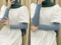 Modal sun protection arm sleeves for outdoor driving and daily wear, breathable ice sleeves. - One Size / Azure