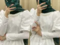 Solid color modal sun protection ice sleeves and white inner top with pearl collar. - One Size / Snow White