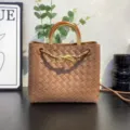 Neue Leder geflochtene Handtasche, elegante Schulter Umhaengetasche fuer Damen, Alltag Tasche. - Karamellbraun