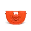 Sac à main demi-lune tissé orange, élégant sac cabas en cuir creux en forme de U. - 29*8*19 / Orange