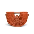 Sac à main croissant plissé tubulaire marron, sac à poignée rigide U unique pour femmes. - 29*8*19 / Marron