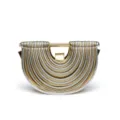 Sac à main demi-lune tubulaire métallique or et argent, pochette élégante poignée métal. - 29*8*19 / Or Mixte