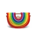 Sac à main structuré arc-en-ciel femmes demi-lune poignée supérieure sac bandoulière - 29*8*19 / Arc-en-ciel
