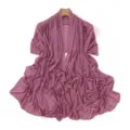 Women starry rhinestone mesh shawl breathable summer air conditioning room cape scarf - 3# Lavender Purple