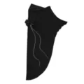 Pañuelo de lino negro con cola de golondrina, lazo y detalles de diamantes de imitación. - Talla única / Negro