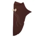 Pañuelo hijab marrón con lazo elegante y cadena de strass para mujeres vista detallada - Talla única / Café