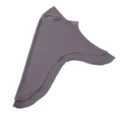 Detail view of the elegant grey purple double layer chiffon headscarf hijab. - One Size / Versatile Grey