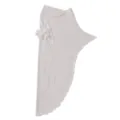 Hiyab pañuelo blanco para mujer, lazo elegante y detalles de flecos de cristal brillante. - Talla única / Blanco Crema