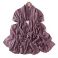 Exquisite rhinestone chiffon long scarf for women, elegant purple starry shawl accessory. - 3# Cool Purple Pink