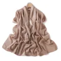 Detailed view of the sparkling rhinestone chiffon scarf, elegant shimmer drape texture. - 6# Champagne Rose