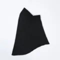 Solid black milk silk hijab headscarf, versatile everyday wear and outdoor warmth accessory. - Black