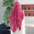 Chiffon Strass Rosen Hijab Schal, elegante perlenbesetzte lange Kopftuch für Damen. - 22# Drachenfrucht