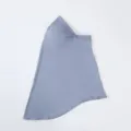 Milk silk solid color hijab detail close up showing smooth texture and stitching. - Light Blue