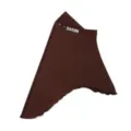 Ijszijde effen hijab hoofddoek met strass hart decor en golvende rand voor vrouwen - koffiekleur