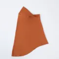 Solid color milk silk headscarf versatile breathable hijab turban for outdoor warmth. - Orange Red