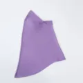 Close-up detail of the smooth purple milk silk fabric, showing soft texture and fine stitching. - Violet