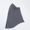 Dark gray milk silk hijab detail showing soft fabric texture and neat stitching. - Dark Gray