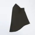 Detailed view of the solid color milk silk headscarf fabric, soft texture, seamless edge design. - Army Green