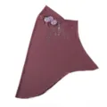 Detail of purple soft brim headscarf featuring star tassels and chic fabric decor. - One Size / Purple