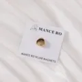 Gouden driehoekige magnetische hijab speld glanzende sjaal broche antislip magneet - Metallisch Glanzend Goud