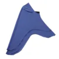Double layer chiffon swallowtail hijab detail showing soft fabric, solid color convenience. - One Size / Haze Blue