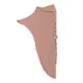 Solid color crystal linen tail hijab for women, elegant rhinestone and pearl edge detail design. - One Size / Mousse Brown