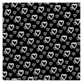Black and white heart print fabric detail showing cute hand-drawn style hearts clearly. - 1# Graffiti Heart Black