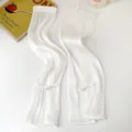 Manches de protection solaire d'été respirantes plissées manches de glace pour femmes - Blanc