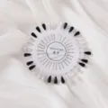 Teardrop Pearl Head Pins Sewing Pins Wheel Fashion Hijab Positioning Pins Black White - Black and White Set (30 Pcs)