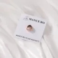 Roségoud Driehoek Hijab Magneet Speld Sjaal Broche Antislip Sterke Magnetische Kledingclip - Gepolijst Rozegoud