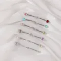 Clip per scialle in metallo con perle multicolore spille hijab fissaggio abiti - Clip di Perla / 12 Pezzi