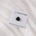 Zwarte matte driehoek hijab magneet sluiting voor sjaal doek broche speld - Mat zwart