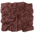 Solid color pearl chiffon square scarf 90cm lightweight Muslim hijab headwrap brown - Rose Brown