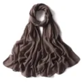 Sciarpa lunga hijab in chiffon scintillante tinta unita donna elegante scialle leggero - 23# Tè Mattone