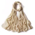 Elegante sciarpa hijab in chiffon con oro shimmering per donna, leggera e alla moda. - 2# Giallo Vaniglia