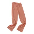 Close-up detail of solid color modal sun protection cooling arm sleeves in light pink. - Peach Pink