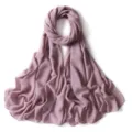 Elegante foulard hijab in chiffon rosa cipria con pois dorati, sciarpa leggera e raffinata. - 11# Grigio Rosa