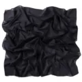 Solid color black pearl chiffon square scarf hijab 90cm lightweight elegant accessory - Oxford Blue