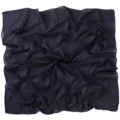 Solid color chiffon square scarf hijab 90cm elegant lightweight head wrap for women. - Dark Haze Blue