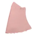 Close-up detail of the pink elastic mesh headscarf showing soft texture and fine stitching. - Peach Jasmine