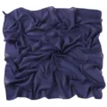 Solid color chiffon square scarf, lightweight material with delicate rolled edges for daily wear. - Haze Blue