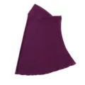 Detailed view of the solid color stretchy mesh slip-on head cover and daily convenience hijab. - Cardamom Purple