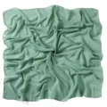 Solid sage green pearl chiffon square scarf, lightweight 90cm hijab or neck scarf. - Summer Bamboo Green