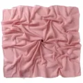 Pink chiffon square scarf detail shot, elegant fabric texture and neat edge stitching. - 3# Sakura Pink
