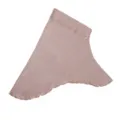 Close-up detail of a soft modal cotton plain underscarf hijab cap, showing fine texture. - 6# Nude Pink