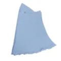 Detail view of the solid color stretch mesh slip-on head cover, lightweight breathable fabric. - Crushed Ice Blue